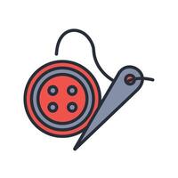 clothing button icon. .Editable stroke.linear style vector