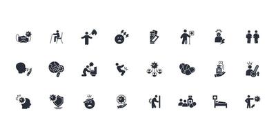 sickness Editable stroke.linear style vector