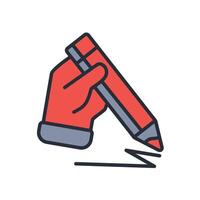 Pencil icon. .Editable stroke.linear style sign for use web design vector