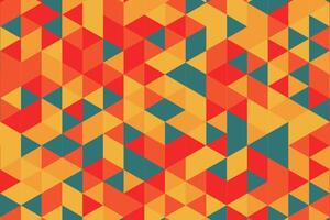 Vibrant Geometric Triangle Pattern with Warm Colors vector