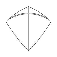 Kite Outline Icon Illustration on White Background vector