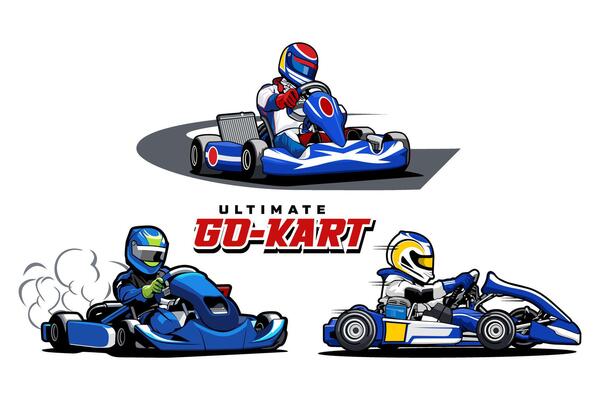 go kart race ultimate illustration design art