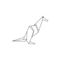 Kangaroo Polygonal Lines, can use for Logo, Pictogram, Animal Figure, Website, Apps, or Graphic Design Element. Simple and Memorable. vector