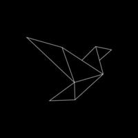 Flying Bird Polygonal Lines, can use for Logo, Pictogram, Aves Figure, Website, Apps, or Graphic Design Element. vector