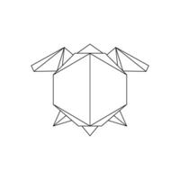 Turtles Polygonal Lines, can use for Logo, Pictogram, Endangered Animals Figure, Website, Apps, or Graphic Design Element. BW and Editable. vector