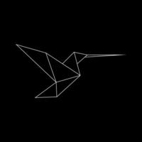 Hummingbird Colibri Polygonal Lines, can use for Logo, Pictogram, Bird Figure, Website, Apps, or Graphic Design Element. vector