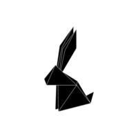 Rabbit or Bunny Shape Inspired by Origami Form, can use for Logo, Pictogram, Cute Animal Figure, Website, Apps, or Graphic Design Element. Simple and Memorable. vector