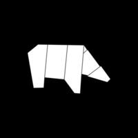 Polar Bear Shape Inspired by Origami Form, can use for Logo, Pictogram, Endangered Animals Figure, Website, Apps, or Graphic Design Element. vector