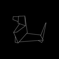 Dog Polygonal Lines, can use for Logo, Pictogram, Animal Figure, Website, Apps, or Graphic Design Element. Black White and Editable. vector