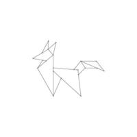 Fox Polygonal Lines, can use for Logo, Pictogram, Cute Animal Figure, Website, Apps, Pictogram, or Graphic Design Element. Flat and Editable. vector