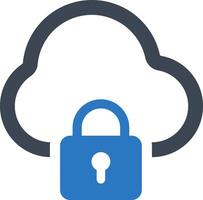 Data lock icon vector