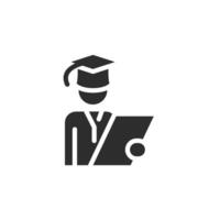 diploma solid icon design good for web or mobile app vector