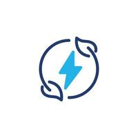 grenn energy metaphore colored icon design good for web or mobile app vector