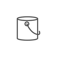 Paint Bucket illustration thin outline icon design good for web or mobile app vector