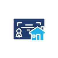 house certificate colored icon design good for web or mobile app vector