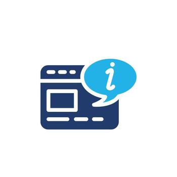 web page info colored icon design good for web or mobile app vector