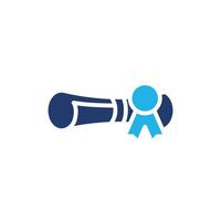 diploma certificate colored icon design good for web or mobile app vector