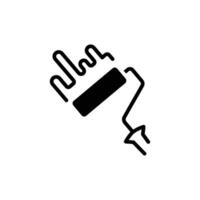 Paint roller with paint stain solid icon design good for web or mobile app vector