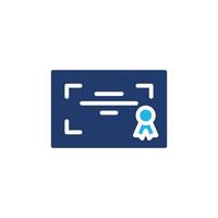 certificate colored icon design good for web or mobile app vector