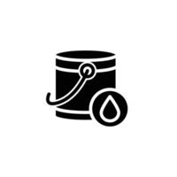 Paint Bucket with water solid icon design good for web or mobile app vector