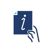 giving instruction or information with hand colored icon design good for web or mobile app vector