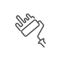 Paint roller and paint node thin outline icon design good for web or mobile app vector