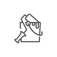 Paint Bucket with paint roller thin outline icon design good for web or mobile app vector