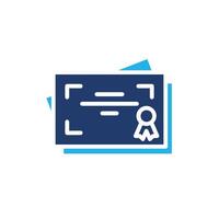 certificates colored icon design good for web or mobile app vector