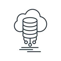 Cloud computing icons isolated on White Background. vector