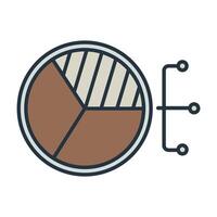 analytics icon icons collection. vector