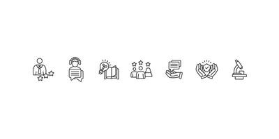 Expertise icons set isolated on White Background vector