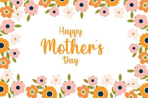 Happy mother's day design with flowers vector