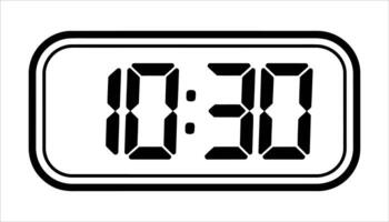 Modern Digital Clock Interface with Time Display vector