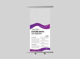 Roll Up Banner Design vector