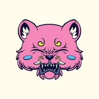Tiger Pink mask illustration vector