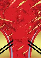 Energetic Red and Gold Abstract Background with Splatter Effects vector