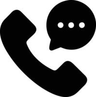 phone, call icon with a speech bubble vector