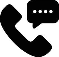 a phone call icon with a speech bubble vector
