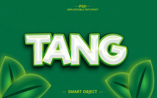 Tang best creative 3D Editable Text Effect Design psd