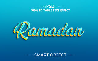 Ramadan 3D creative best Editable Text Effect Design psd