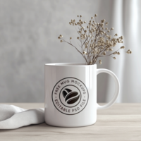 3D Realistic Mug Mockup for Digital and Print Use psd
