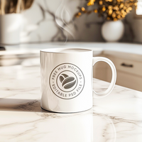 Mug Mockup with Handle and Inner Color Customization psd