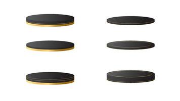 set display podium black luxury gold modern presentation product background . stage empty dark design pedestal minimal showcase template space stand. vector
