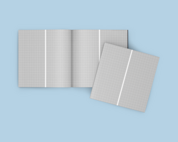 A notebook with a grid on the cover psd