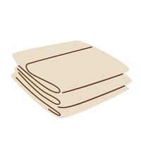 A stack of towels, isolated on a white background. vector