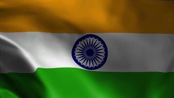 Waving flag loop National flag of India Realistic animation video