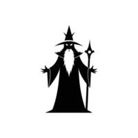 Enchanted Wizard in a Fantasy Realm Illustration Design vector