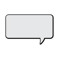 Chat message template. Rectangular text frame speech bubble. vector