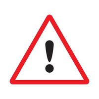 Red triangular warning sign with an exclamation mark. Danger warning sign. vector