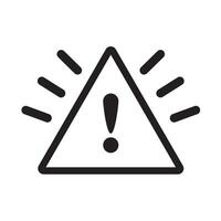 Flashing warning icon. Flashing alert or warning sign. vector